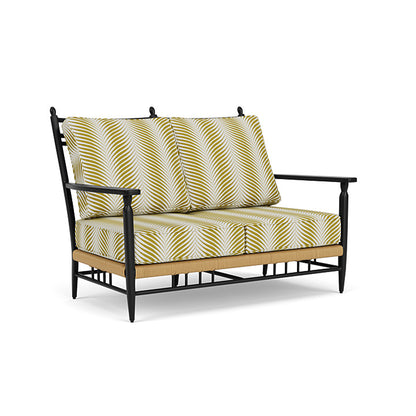 Lloyd Flanders - Low Country Loveseat In Natural Finish With Clock Out Dew Fabric - 770500672083 view 1
