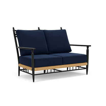 Lloyd Flanders - Low Country Loveseat In Natural Finish With Decorline Navy Fabric - 770500672019 view 1