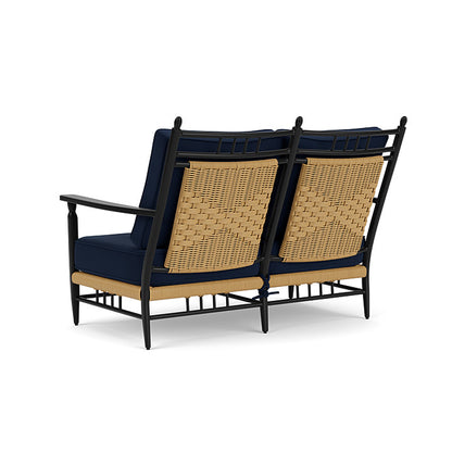 Lloyd Flanders - Low Country Loveseat In Natural Finish With Decorline Navy Fabric - 770500672019 view 2