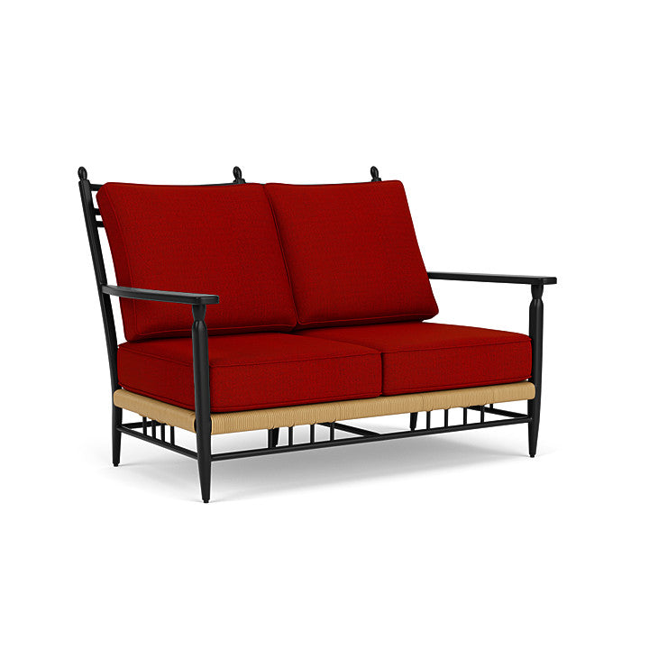 Lloyd Flanders - Low Country Loveseat In Natural Finish With Partyline Lollipop Fabric - 770500672054 view 1