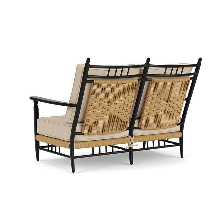 Lloyd Flanders - Low Country Loveseat In Natural Finish With Raindrop Almond Fabric - 770500672055 view 2