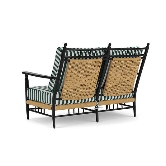 Lloyd Flanders - Low Country Loveseat In Natural Finish With Safari/White Stripe Fabric - 77050067269 view 2
