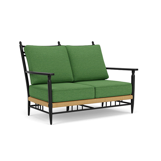 Lloyd Flanders - Low Country Loveseat In Natural Finish With Seadog Botanical Fabric - 770500672066 view 1