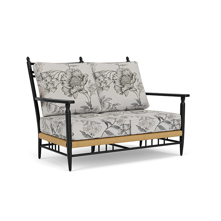 Lloyd Flanders - Low Country Loveseat In Natural Finish With Serena Floral Dove Fabric - 770500672077 view 1