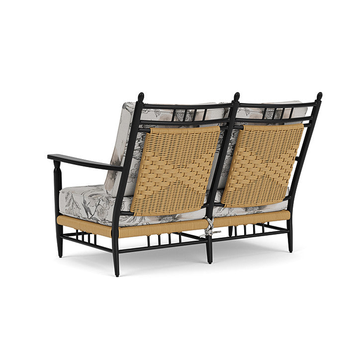 Lloyd Flanders - Low Country Loveseat In Natural Finish With Serena Floral Dove Fabric - 770500672077 view 2