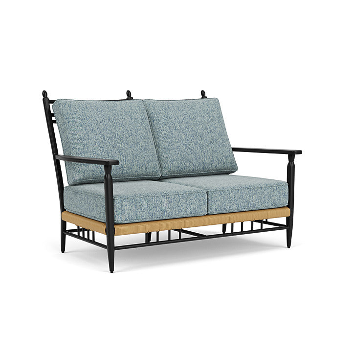 Lloyd Flanders - Low Country Loveseat In Natural Finish With Serene Ocean Fabric - 770500672032 view 1