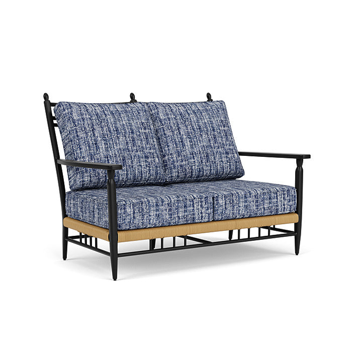 Lloyd Flanders - Low Country Loveseat In Natural Finish With Visions Cobalt Fabric - 77050067683 view 1
