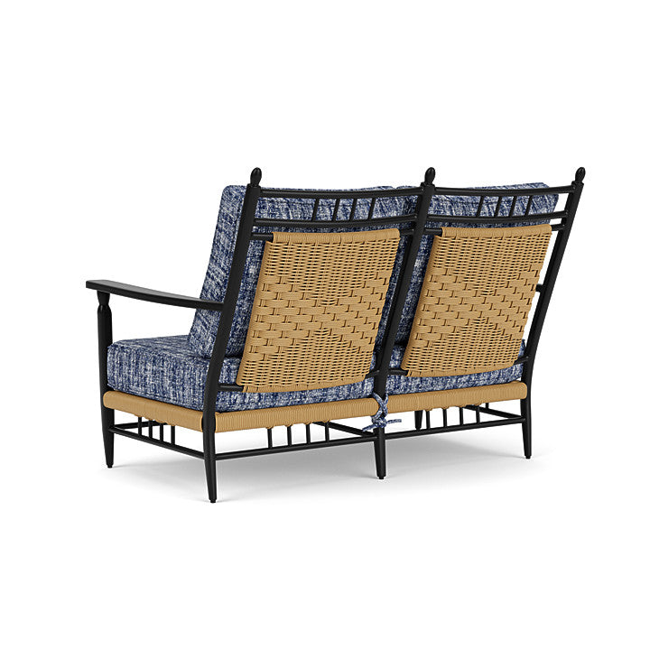 Lloyd Flanders - Low Country Loveseat In Natural Finish With Visions Cobalt Fabric - 77050067683 view 2