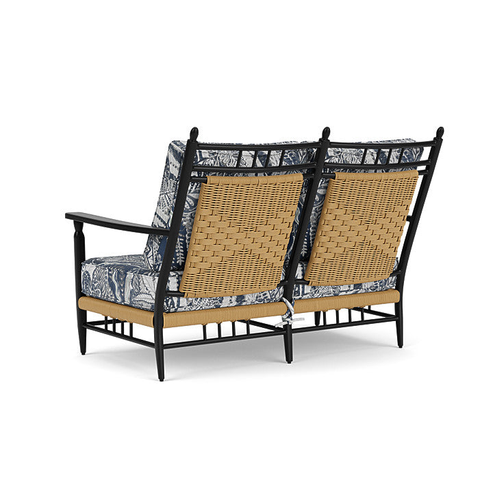 Lloyd Flanders - Low Country Loveseat In Natural Finish With Wayfarer Mist Fabric - 770500672074 view 2