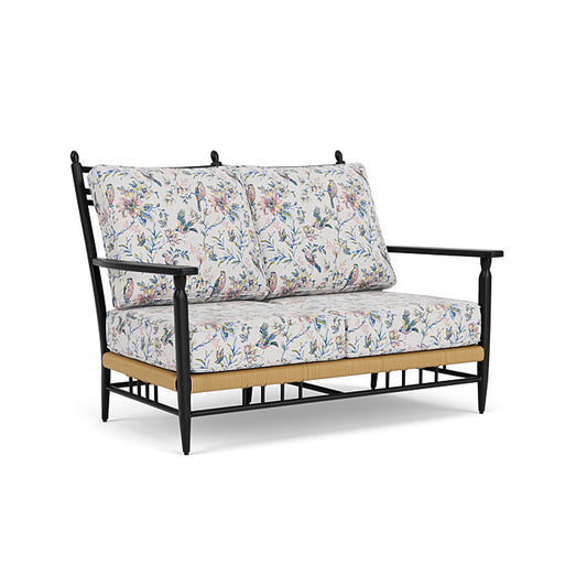 Lloyd Flanders - Low Country Loveseat In Natural Finish With Whimsical Bird Song Fabric - 770500672080 view 1