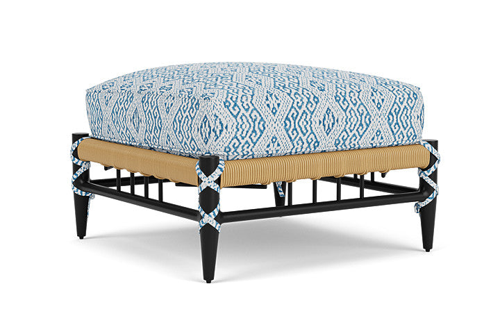 Lloyd Flanders - Low Country Ottoman In Natural Finish With Aman Capri Fabric - 770170671800 view 2