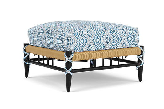 Lloyd Flanders - Low Country Ottoman In Natural Finish With Aman Capri Fabric - 770170671800 view 2