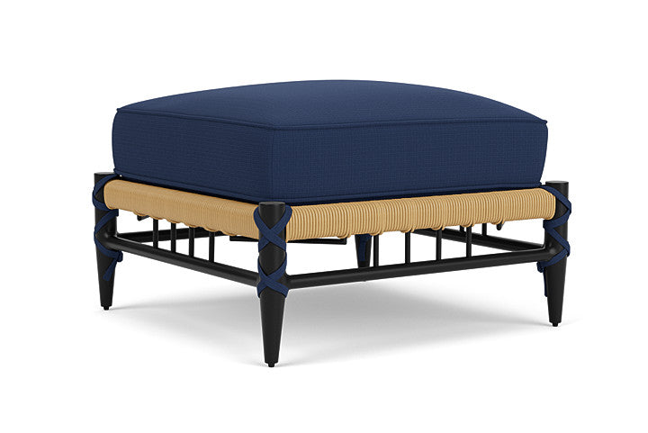 Lloyd Flanders - Low Country Ottoman In Natural Finish With Beach Navy Fabric - 770170672013 view 1