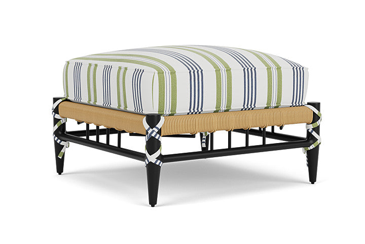 Lloyd Flanders - Low Country Ottoman In Natural Finish With Berkely Hall Green Fabric - 770170672062 view 1