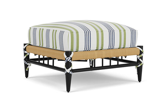 Lloyd Flanders - Low Country Ottoman In Natural Finish With Berkely Hall Green Fabric - 770170672062 view 1