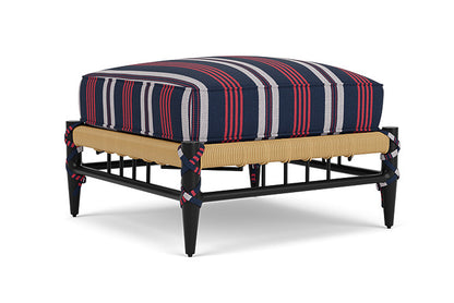 Lloyd Flanders - Low Country Ottoman In Natural Finish With Berkely Hall Navy Fabric - 770170672063 view 1