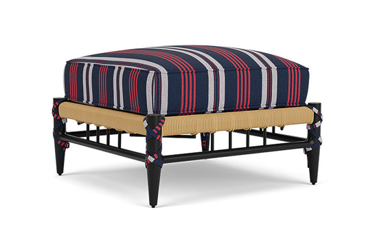 Lloyd Flanders - Low Country Ottoman In Natural Finish With Berkely Hall Navy Fabric - 770170672063 view 1