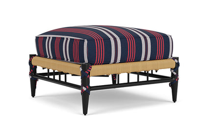 Lloyd Flanders - Low Country Ottoman In Natural Finish With Berkely Hall Navy Fabric - 770170672063 view 2