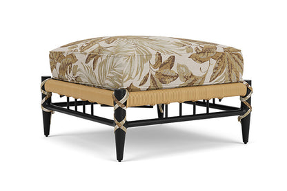 Lloyd Flanders - Low Country Ottoman In Natural Finish With Botanic Willow Fabric - 77017067164 view 2