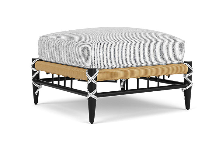 Lloyd Flanders - Low Country Ottoman In Natural Finish With Burson Domino Fabric - 770170672035 view 1
