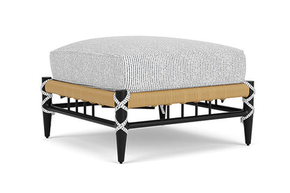 Lloyd Flanders - Low Country Ottoman In Natural Finish With Burson Domino Fabric - 770170672035 view 2