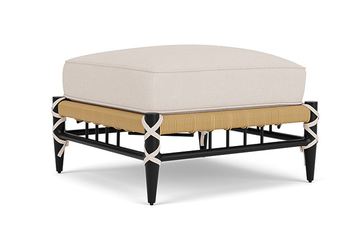 Lloyd Flanders - Low Country Ottoman In Natural Finish With Canvas Birds Eye Fabric - 77017067937 view 1