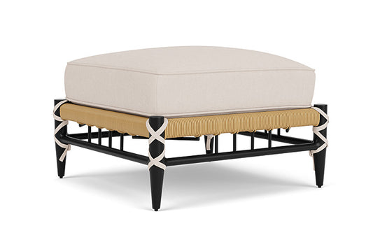 Lloyd Flanders - Low Country Ottoman In Natural Finish With Canvas Birds Eye Fabric - 77017067937 view 1