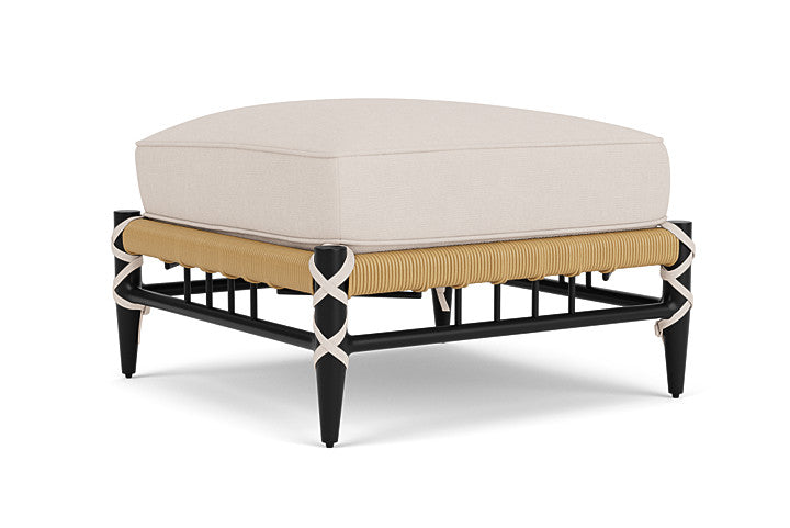 Lloyd Flanders - Low Country Ottoman In Natural Finish With Canvas Birds Eye Fabric - 77017067937 view 2