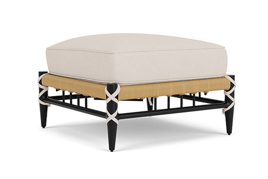 Lloyd Flanders - Low Country Ottoman In Natural Finish With Canvas Birds Eye Fabric - 77017067937 view 2