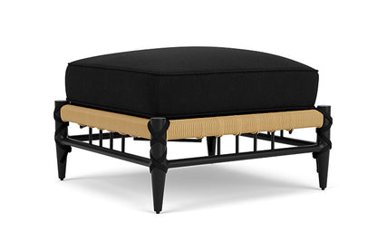 Lloyd Flanders - Low Country Ottoman In Natural Finish With Canvas Black Fabric - 77017067157 view 1