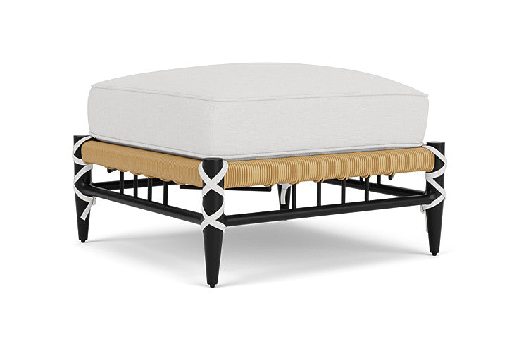 Lloyd Flanders - Low Country Ottoman In Natural Finish With Canvas Natural Fabric - 77017067159 view 1