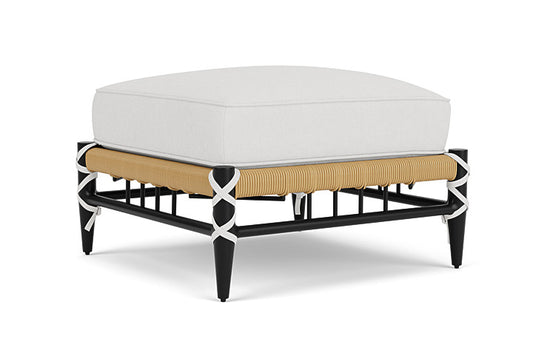 Lloyd Flanders - Low Country Ottoman In Natural Finish With Canvas Natural Fabric - 77017067159 view 1
