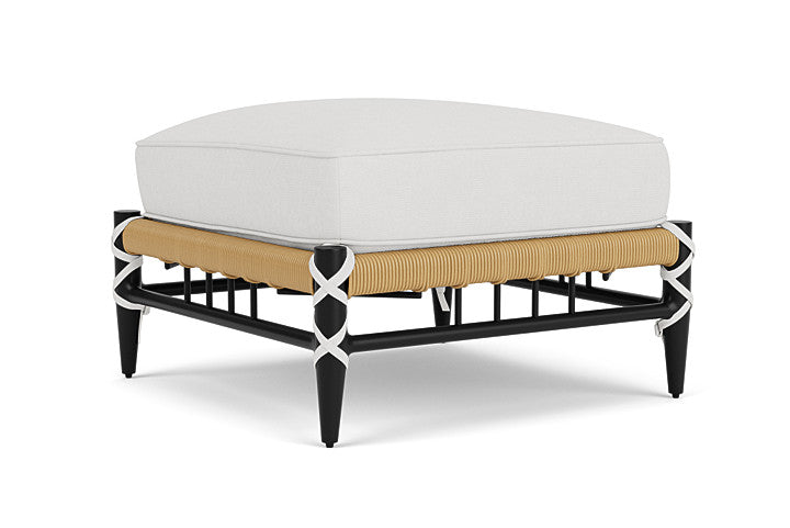 Lloyd Flanders - Low Country Ottoman In Natural Finish With Canvas Natural Fabric - 77017067159 view 2