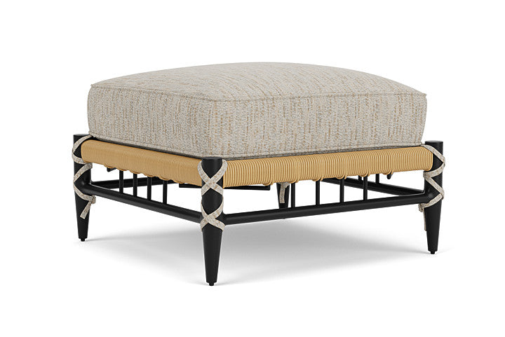 Lloyd Flanders - Low Country Ottoman In Natural Finish With Charlotte Sparrow Fabric - 77017067183 view 1