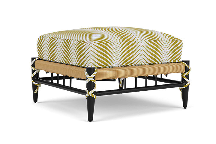 Lloyd Flanders - Low Country Ottoman In Natural Finish With Clock Out Dew Fabric - 770170672083 view 1