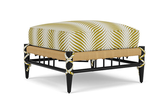 Lloyd Flanders - Low Country Ottoman In Natural Finish With Clock Out Dew Fabric - 770170672083 view 1