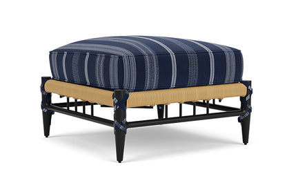 Lloyd Flanders - Low Country Ottoman In Natural Finish With Consider Indigo Fabric - 770170671969 view 2