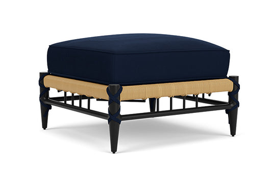 Lloyd Flanders - Low Country Ottoman In Natural Finish With Decorline Navy Fabric - 770170672019 view 1