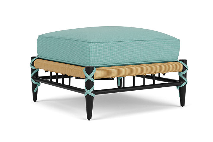 Lloyd Flanders - Low Country Ottoman In Natural Finish With Fife Aruba Fabric - 77017067748 view 1