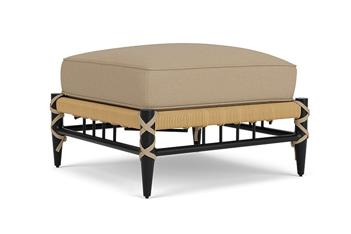 Lloyd Flanders - Low Country Ottoman In Natural Finish With Fife Sahara Fabric - 77017067742 view 1