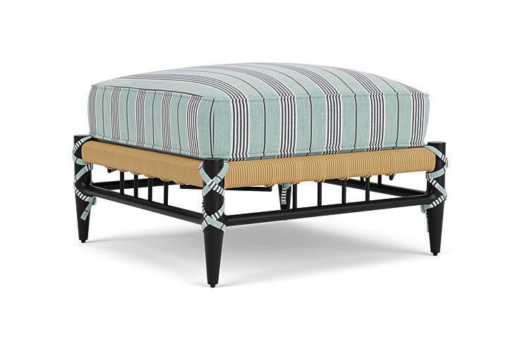 Lloyd Flanders - Low Country Ottoman In Natural Finish With Hansen Seaglass Fabric - 770170671926 view 1