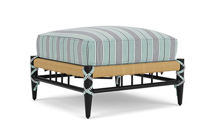 Lloyd Flanders - Low Country Ottoman In Natural Finish With Hansen Seaglass Fabric - 770170671926 view 1