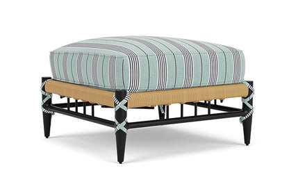 Lloyd Flanders - Low Country Ottoman In Natural Finish With Hansen Seaglass Fabric - 770170671926 view 2
