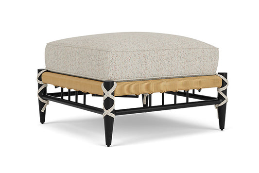 Lloyd Flanders - Low Country Ottoman In Natural Finish With Knotty Mineral Fabric - 770170672046 view 1
