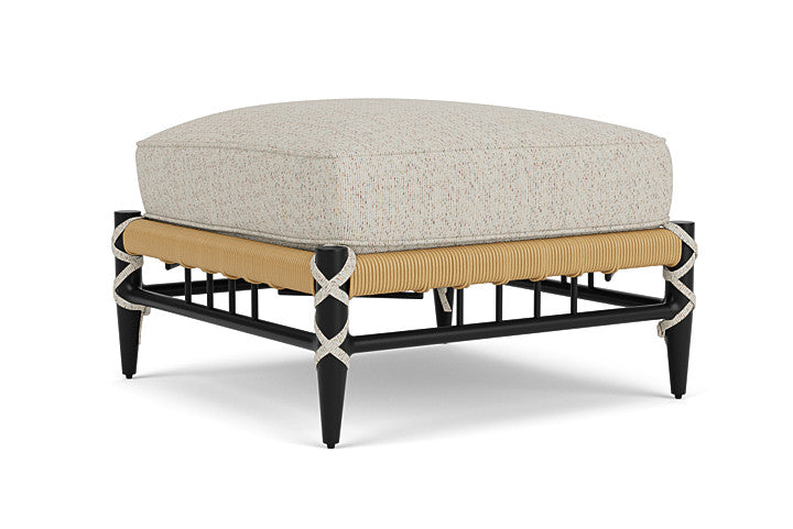 Lloyd Flanders - Low Country Ottoman In Natural Finish With Knotty Mineral Fabric - 770170672046 view 2