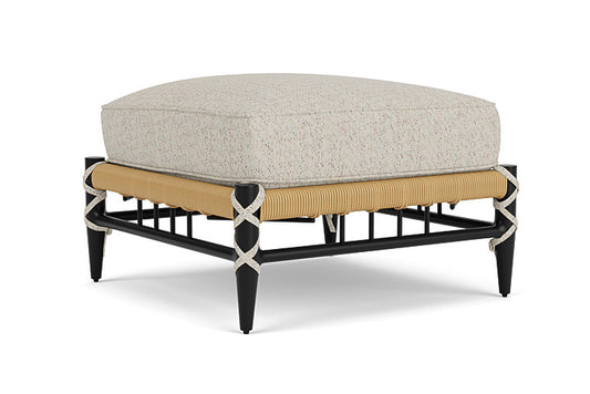 Lloyd Flanders - Low Country Ottoman In Natural Finish With Knotty Mineral Fabric - 770170672046 view 2