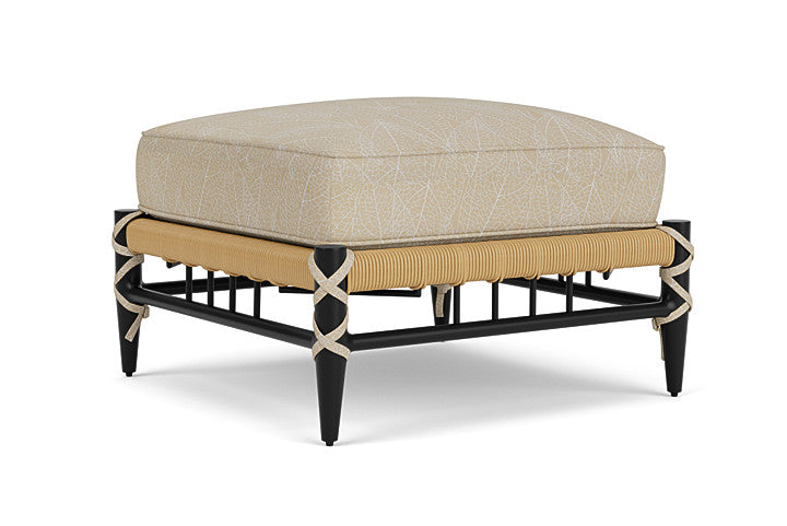 Lloyd Flanders - Low Country Ottoman In Natural Finish With Laurel Ecru Fabric - 770170672057 view 1