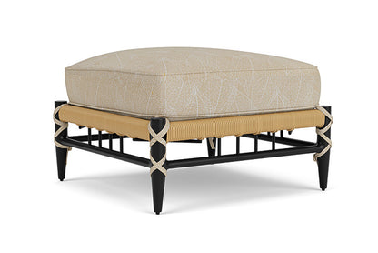 Lloyd Flanders - Low Country Ottoman In Natural Finish With Laurel Ecru Fabric - 770170672057 view 2