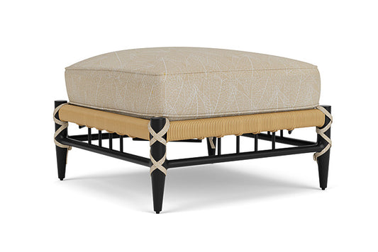Lloyd Flanders - Low Country Ottoman In Natural Finish With Laurel Ecru Fabric - 770170672057 view 2
