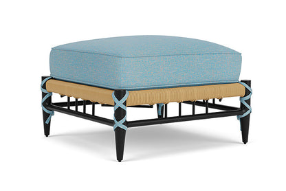 Lloyd Flanders - Low Country Ottoman In Natural Finish With Leeds Light Blue Fabric - 770170672058 view 1